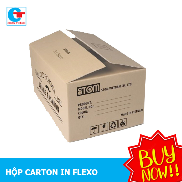 In flexo thùng carton 5 lớp 40x30x20