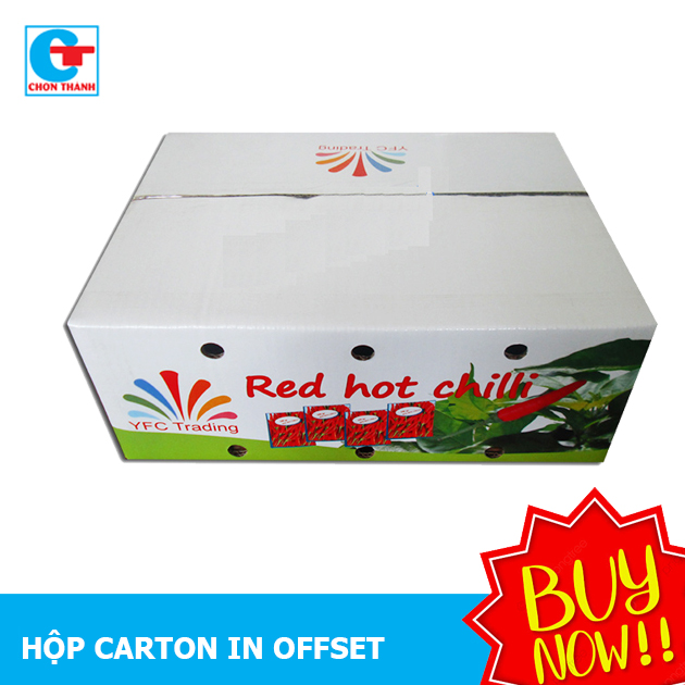 Hộp carton in offset Red hot chili